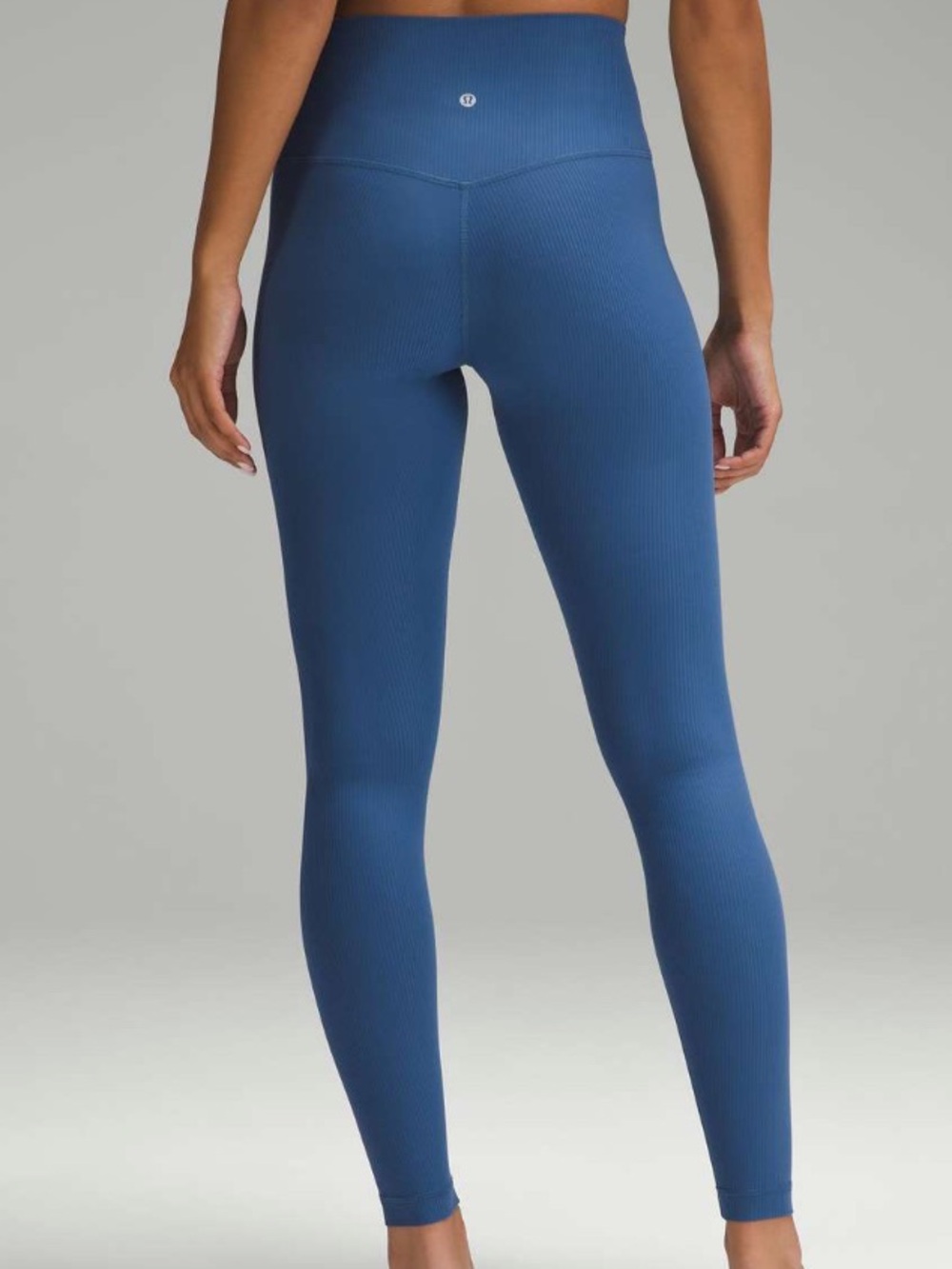Lululemon Align Ribbed High-Rise Leggings Pant 28" in Pitch Blue